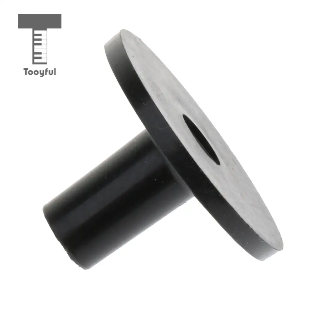 Tooyful Durable Plastic Drum Set Cymbal Stand Sleeve with Flange Base DIY Percussion Instrument Parts Black