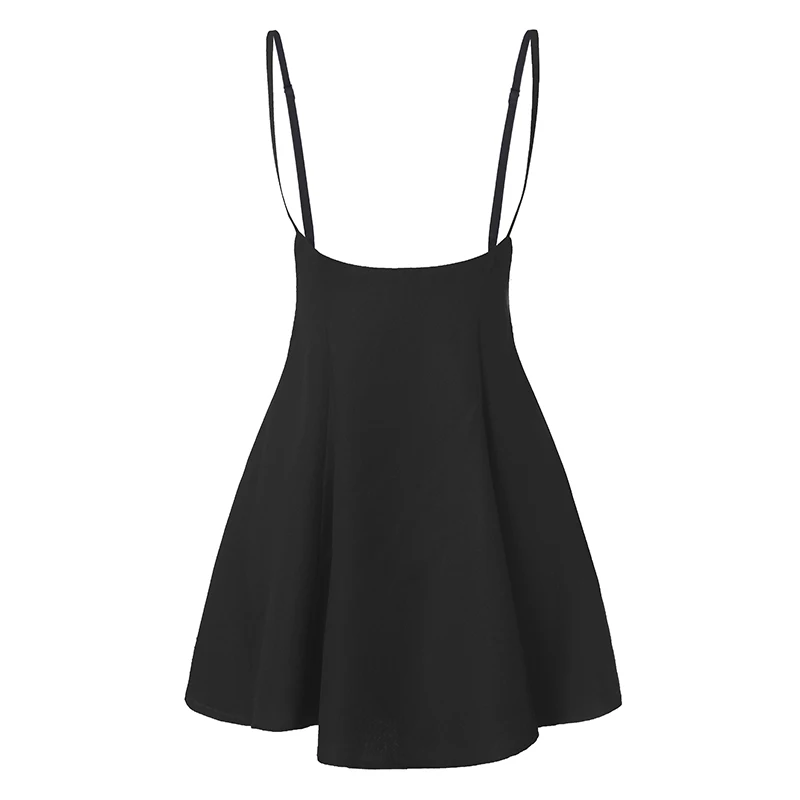 Элегантная женская пикантная черная юбка на подтяжках с ремешками, туника для вечерние, Женская мини-плиссированная юбка, большие размеры