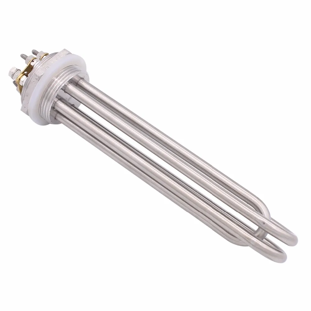 SUS304 Water Heating Element 220V/380V 3KW 4.5KW 6KW 9KW DN40 Electric Immersion Heater with 1.5"BSP Thread