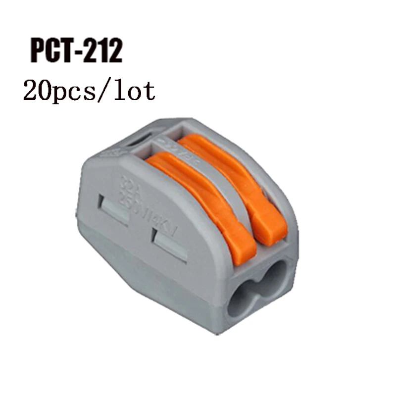 

20pcs PCT-212 WAGO type mini fast wire Connectors,Universal Compact Wiring Connector,push-in Terminal Block WIRE CONNECTION