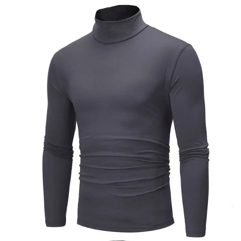 

2019 New Autumn Winter Men'S Sweater Men'S Turtleneck Solid Color Casual Sweater Men's Slim Fit Brand Knitted Pullovers 7 color