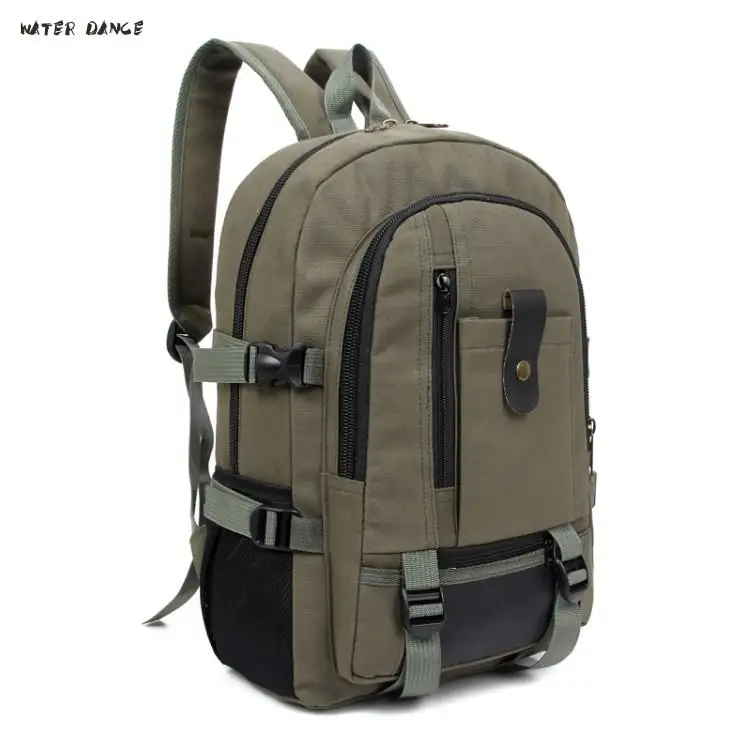 

2017 New Fashion arcuate shouider strap zipper solid casual bag male backpack school bag canvas bag designer backpacks for men