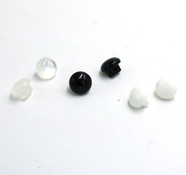 200pcs/lot Plastic Black Pearl Buttons 10mm/12mm Round Dyed Button Sewing  Crafts