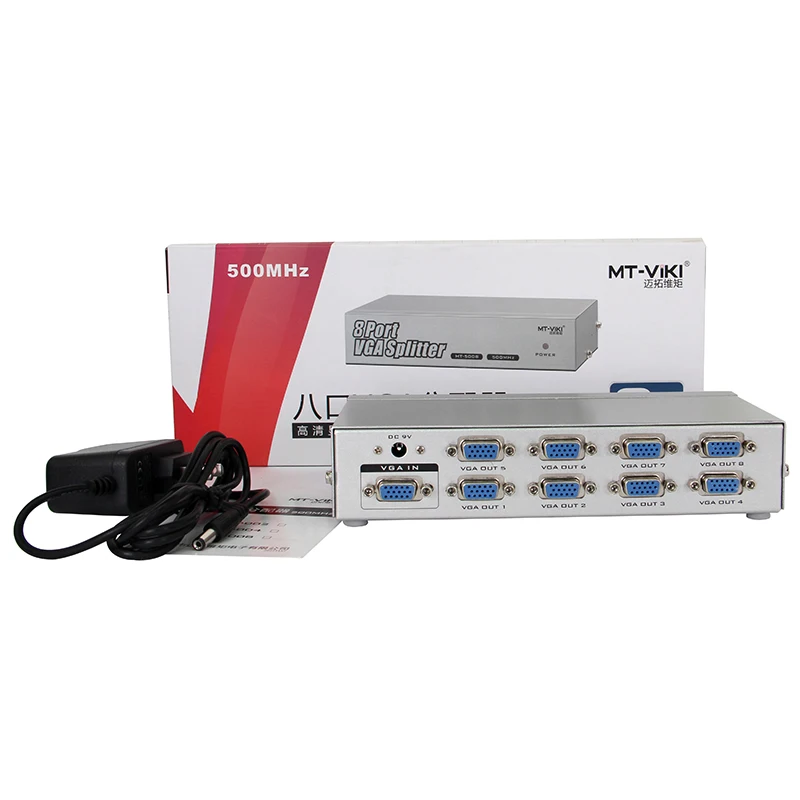 

MT-5008 8-port HD VGA splitter 1 minute 8 1 in 8 out