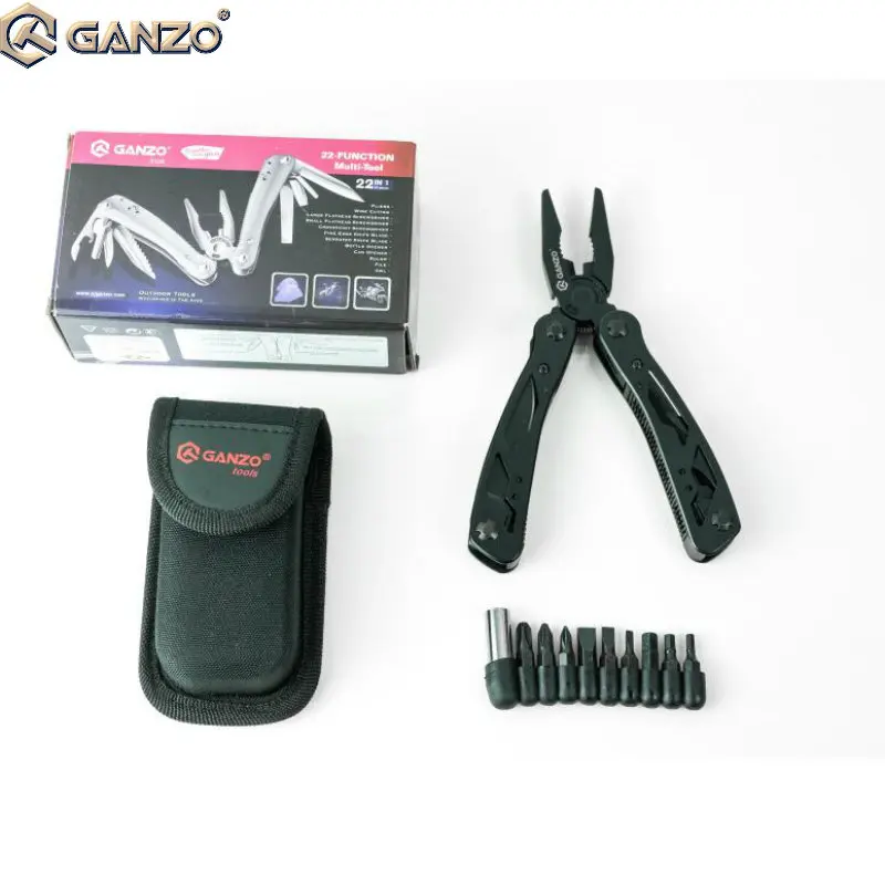 

10pcs/lot Ganzo G104 2015pb Multi Pliers Pocket EDC Camping Tool w/ Nylon pouch knife stainless multi functional pliers