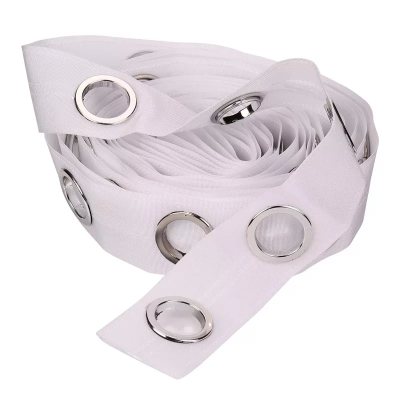 

10 Meter Grommet Top White Transparent Ribbon Tape Thickening 5 Rings Per Meter DIY Sew Curtain Accessories cp101C