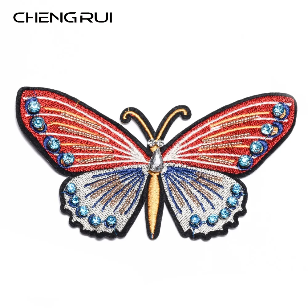 CHENGRUI F84 patches iron on for clothing diy accessory diamond butterfly patch stranger things 1pcs/bag | Хобби и рукоделие