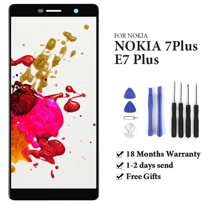 

For Nokia 7 plus lcd display OEM good quality for E7 plus lcd screen 6 inch black repair assembly replacement test before send