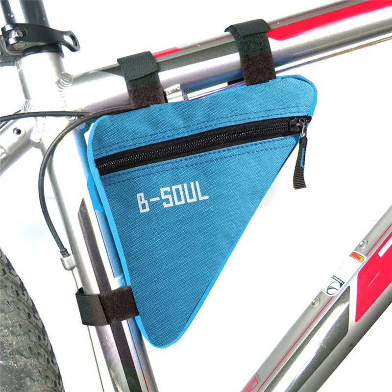 Discount Mountain Bike Bag Front Tube Frame Triangle Wallet Cell Phone Pouch Waterproof Holder Saddle Cycling Bicycle Bag Red Blue Grey 5