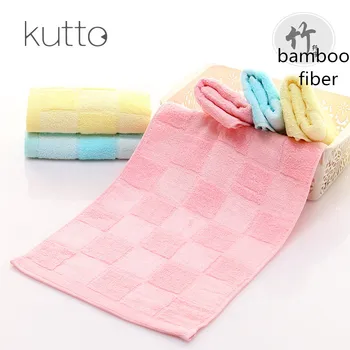

25*50cm Face Towel Cotton+Bamboo Fiber Rectangle Towel Soft Skin Care Water Absorption Bath Towel Kids Towel Fantasy Grid