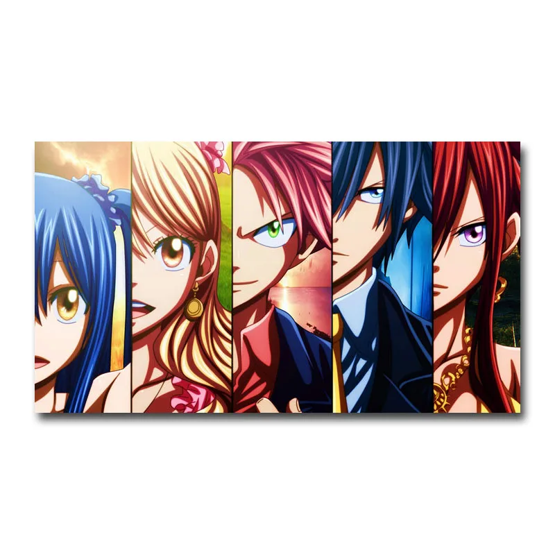 Art Silk Or Canvas Print Fairy Tail Anime Poster 13x24 24x43 Inch For Room Decor Decoration-001 | Дом и сад