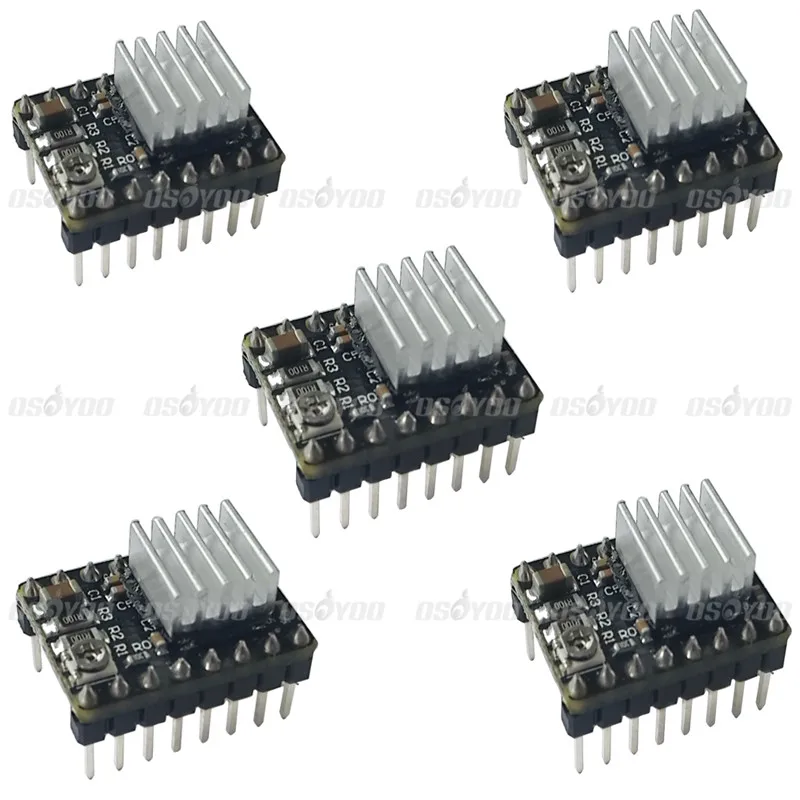 

Reprap Stepstick Pololu DRV8825 Stepper Motor Driver Module with Aluminum Heat Sink for Ramps 1.4 3D printer 5pcs/lot