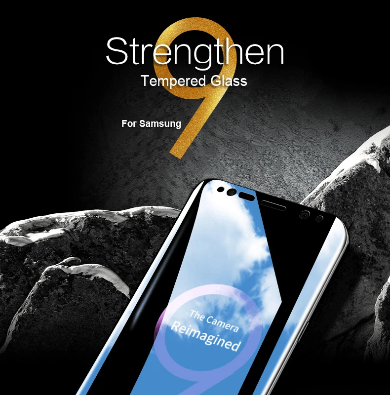 Полностью изогнутое закаленное стекло для samsung Galaxy S8 S9 Plus, полностью проклеенный экран для A8 A6 S7 Edge Note 10 8 9, защитные пленки для экрана