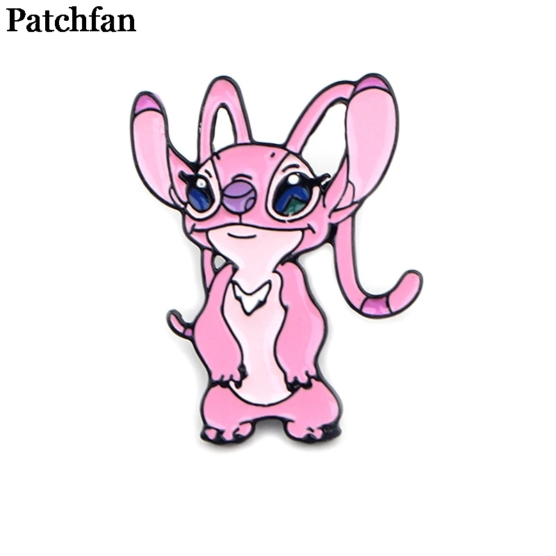 20 шт./лот Patchfan lilo стежок мультфильм цинковый галстук булавки броши для рюкзака, одежды для мужчин и женщин шляпа Декоративные значки медаль A2253