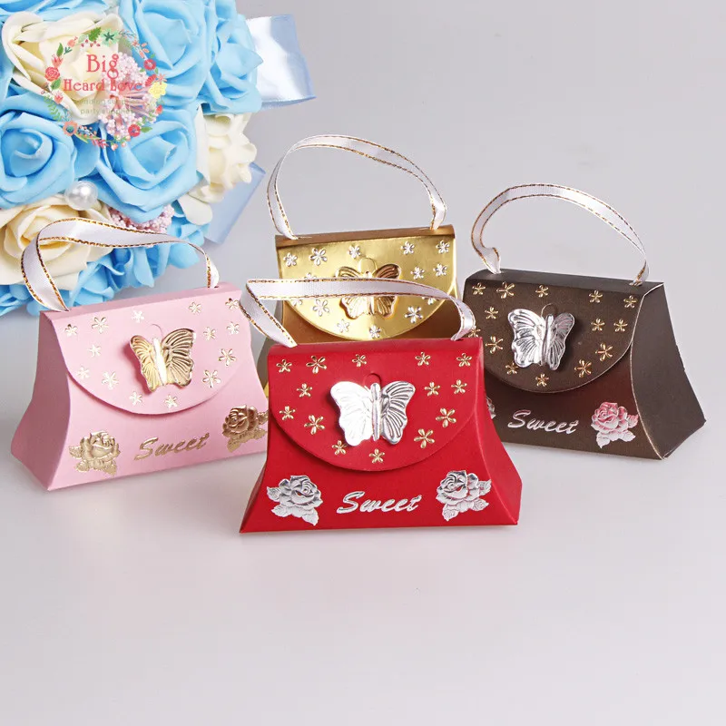 Dualswish 25 шт. сумки коробки для свадебных сувениров коробка для сладостей с бабочкой свадебные украшения для подарочной бумажной коробки