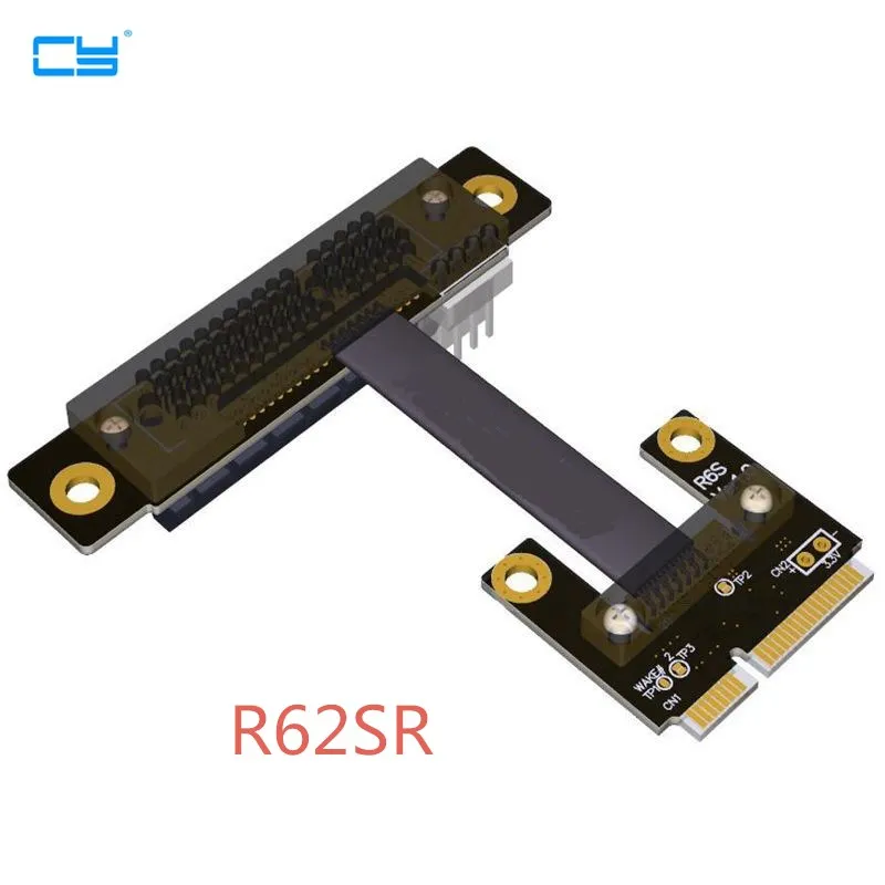 

Riser Mini PCIe mPCIe Half WAN To PCIe 4x PCI-E x4 adapter Card Right Left elbow 32G/bps Mini-PCIe WiFi Riser Ribbon cable