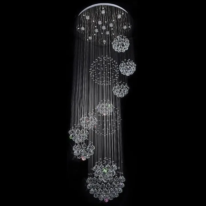 Lustre de Cristal Novo Moderno Bola Design Lustre Grandes Lustres Luzes D80 * H300cm Garantia 100% 2020 13 Pçs 5 2018 novo moderno 13 pçs lustre de