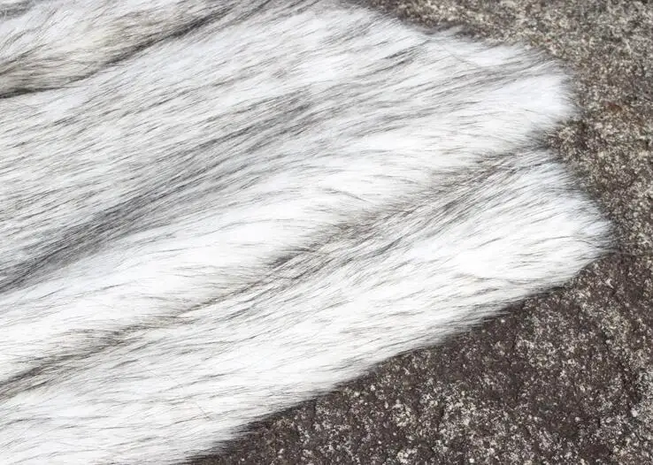 wholesale white Plush animal fur dyeing wool fabric decorative performance clothing coat Process