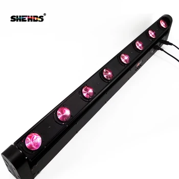 

SHEHDS Hot Sell LED Beam Moving Head Light Sound Bar 8x12W RGBW For Stage Lighting DMX512 Disco DJ Party Music Light/Equipment