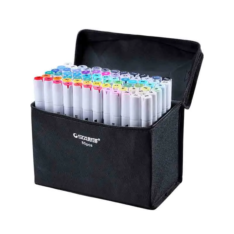 

STA 3203 Color Double Art Marker Set 30/40/60/80 Alcoholic Oil Marker Sketch Marker Artist Painting Comic Design Artwork Set