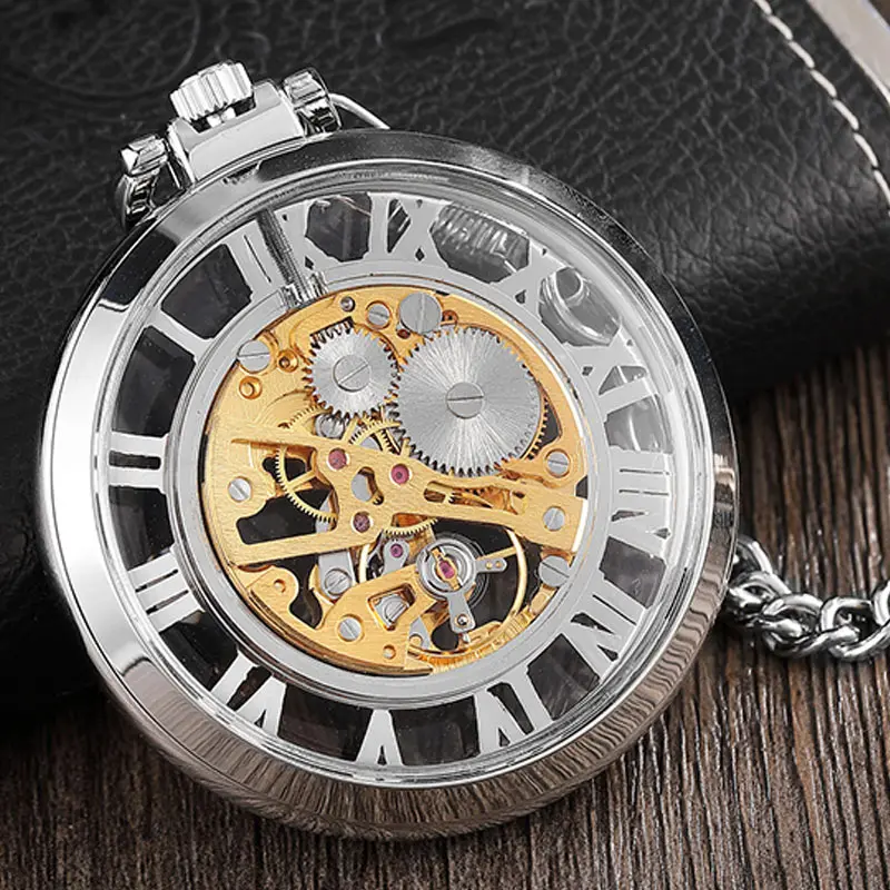 com grandes numerais romanos Steampunk colar Vintage