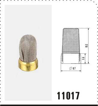 

free shipping 20 pcs high quality 8.7*3.8*13.2 mm micro basket fuel injector filter for universal injector repair FL11017