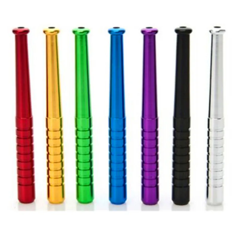 

One Hitter Metal Baseball Bat Shaped Tobacco Smoking Pipe Metal Snuff Sniffer Snorter Tube Snuffer Bullet Herb Smoking Pipe