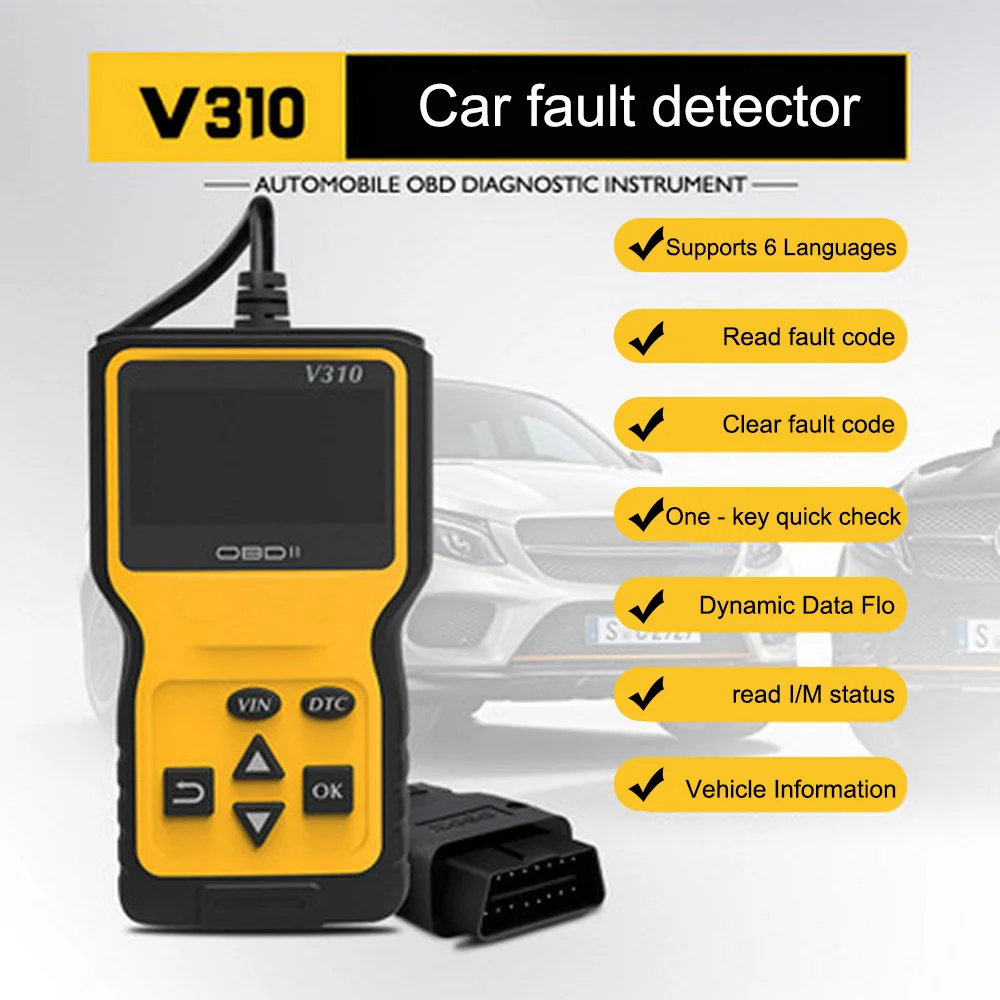 Считыватель кода OBD автомобиля детектор неисправностей двигателя диагностический инструмент экран дисплей диагностический сканирующий инструмент код ошибки диагностическое устройство