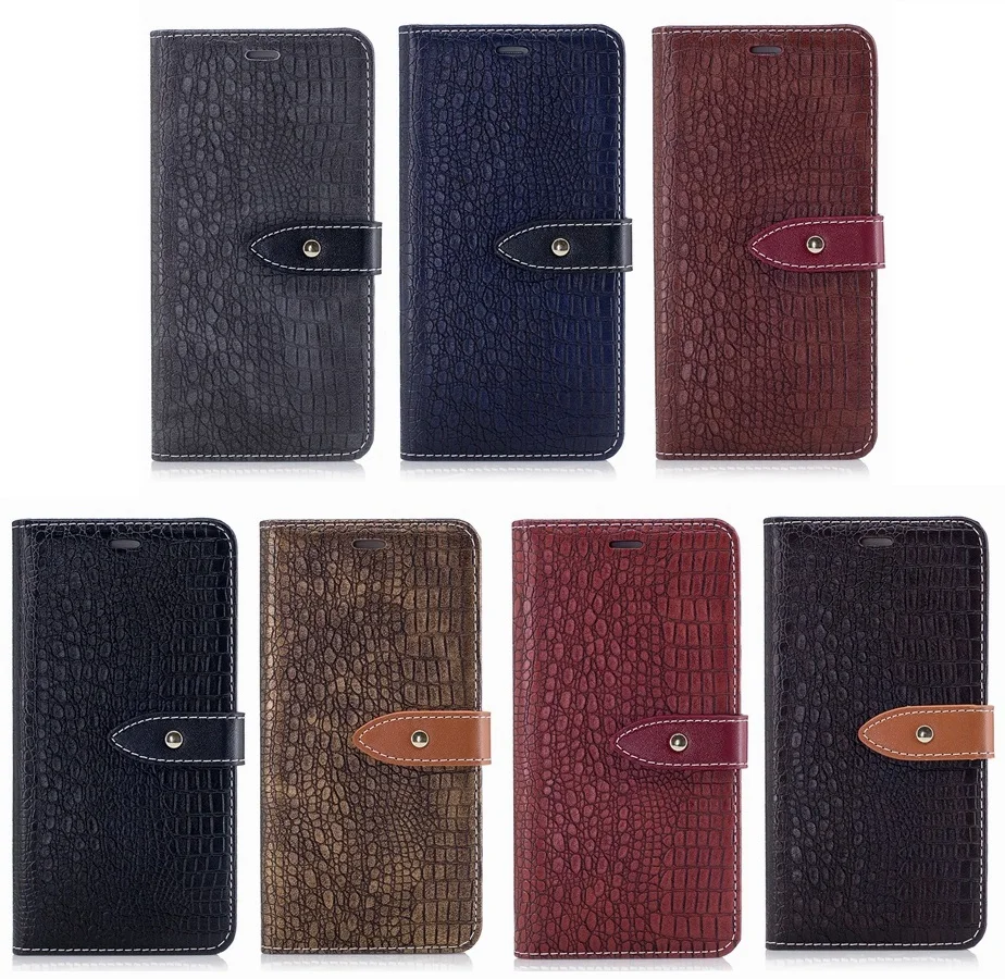 

Adtismark Flip Cover For iPhone 6 6s 7 8 Plus Case Leather Luxury Alligator Leather Crocodile Skin For iPhone6 iPhone7 Plus Case
