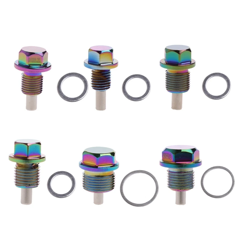 M14*1.5 Colorful Aluminum Oil Drain Plug Bolt Sump Nut 3.7x2cm