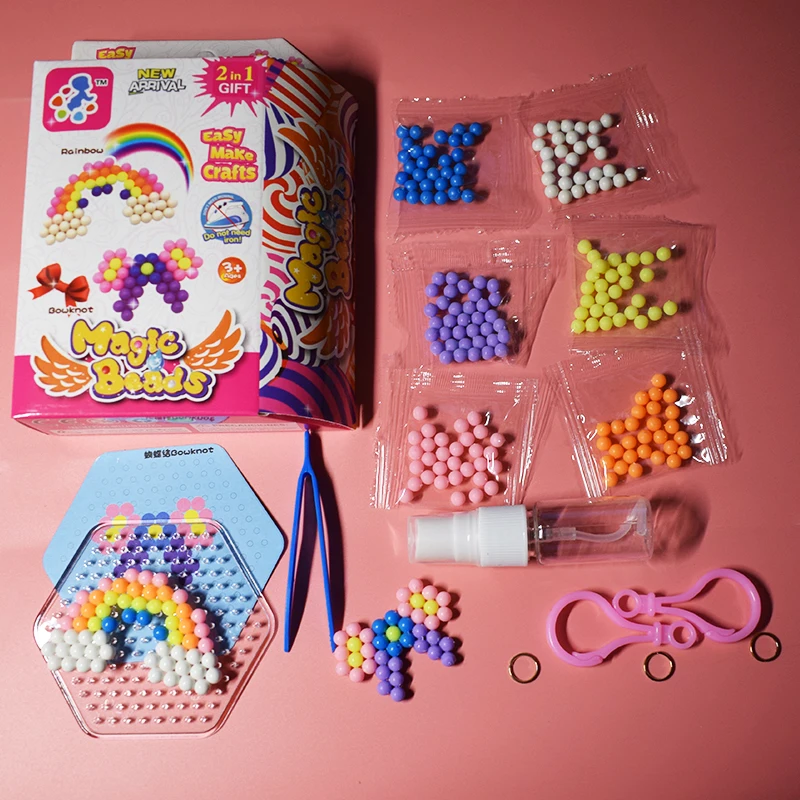 Diy Perler водяные бусины игрушка для детей лиса и кролик набор плавков головоломка