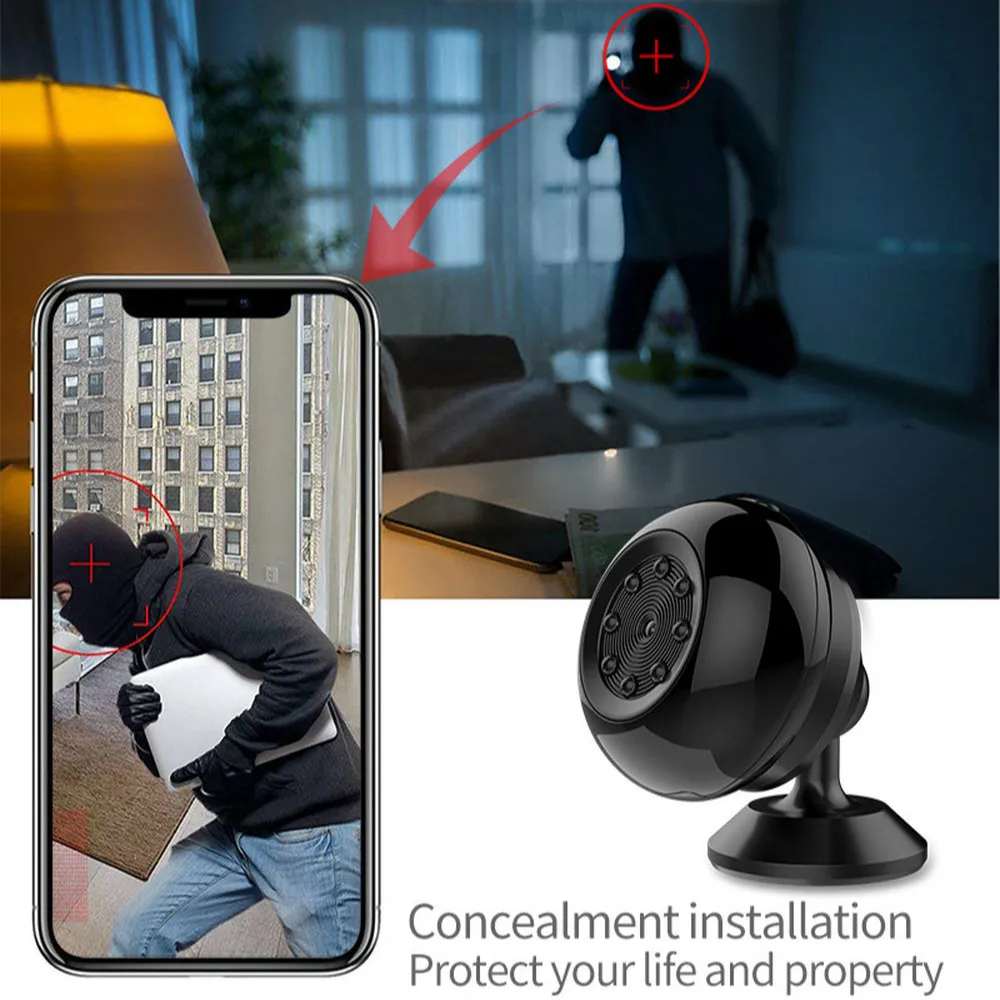 Беспроводная мини камера ночного видения SQ17 4K Wi Fi 1080P|Компактные видеокамеры| |