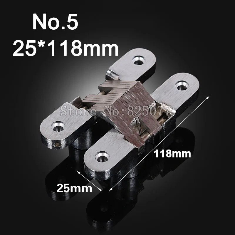 1PCS Hidden Hinges Size 25x118mm Bearing 40KG Invi...