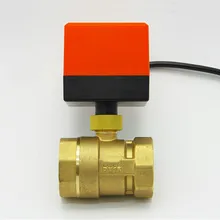 1/" DN15 AC220V Электрический шаровой клапан латунный моторизованный шаровой клапан трехлинейный двухходовой регулирующий клапан