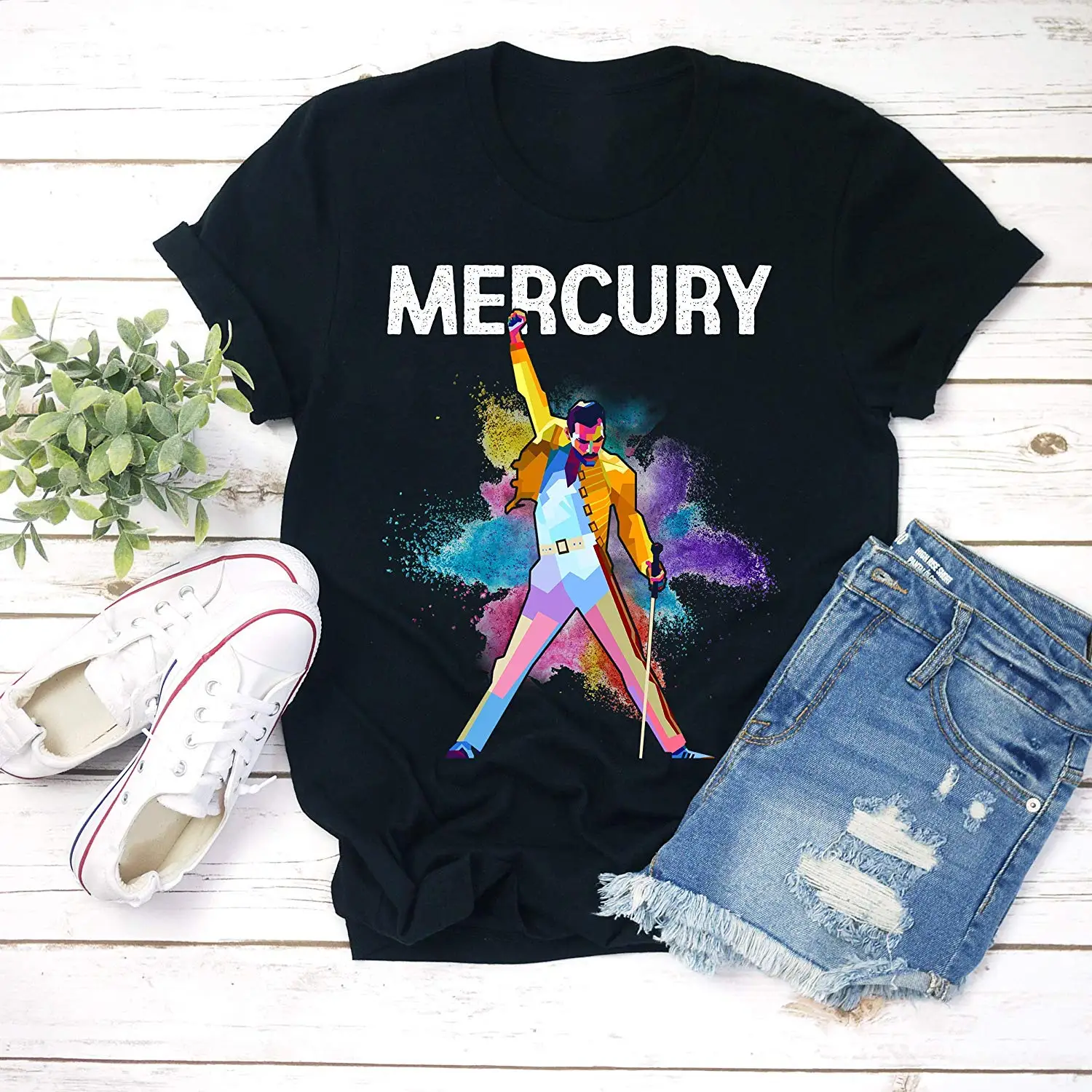 Футболка Фредди Меркьюри Queens Music-Lovers-Big-Fans Rock-Star, хлопок, топы с короткими рукавами и круглым вырезом, футболки, большие размеры