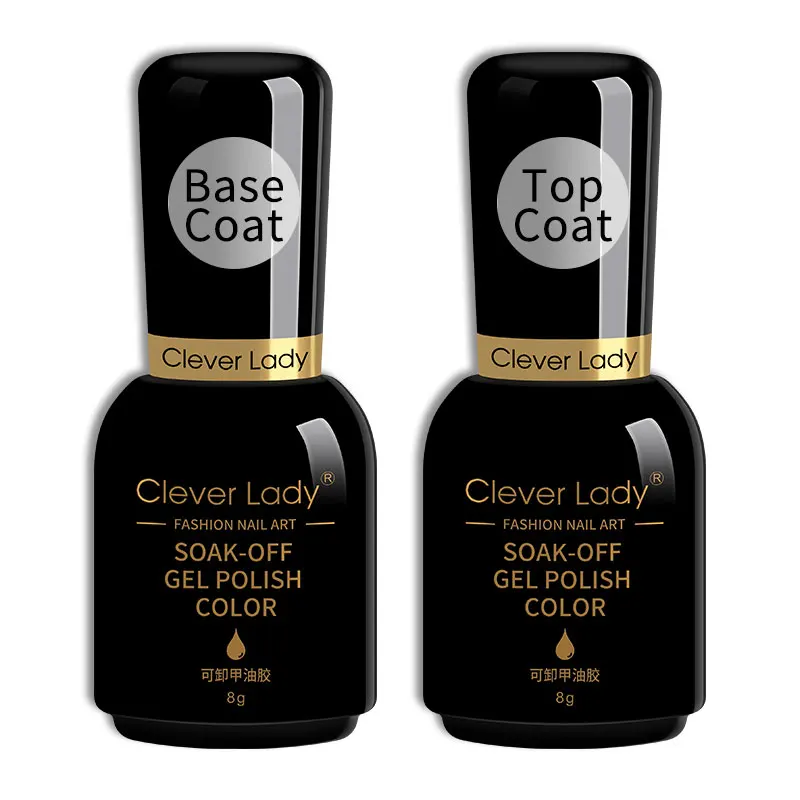 

Clever Lady 8ml base and top coat long lasting primer peel off base gel bright top matte top tempered top gel reinforce gel