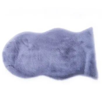 

Artificial Rabbit Fur Carpet for Living Room Bedroom Plush Rug Skin Fur Plain Fluffy Area Rugs Washable Bay Window Faux Seat Pad