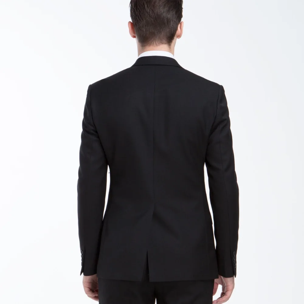 BASIQUE, высокое качество, тонкий, весна-осень, 60% шерсть, теплый, 2 пуговицы, однобортный, формальный, черный, темно-синий, полный, мужской костюм, куртка