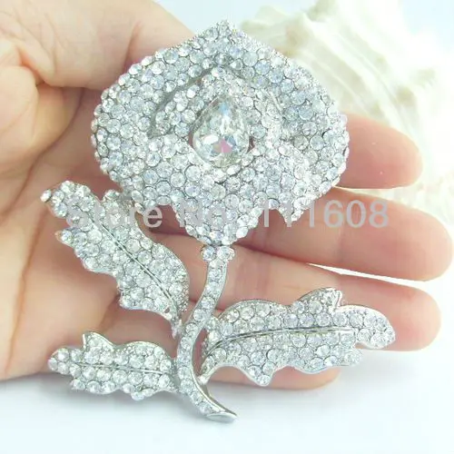 

Bridal Costume Jewelry Bouquet Wedding Bridal Rhinestone Crystal Flower Brooch Pin Bridesmaid Jewelry EE04904C1
