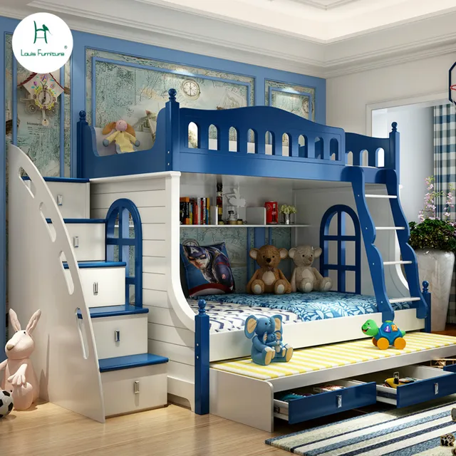 Loiuis Fashion Children Beds Multifunction Combination of Adult Cot