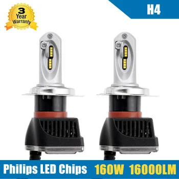 2016 New 2x 160W 16000LM H4 9003 HB2 LED Headlight Kit High/Low Beam Bulbs Lamp 5700-6000K Auto Truck Replace Led Conversion Kit