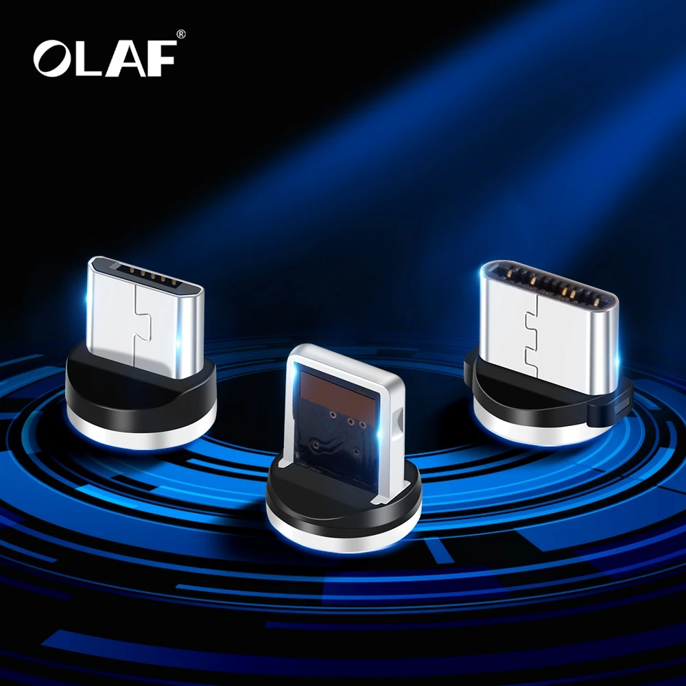 Магнитный usb-кабель OLAF с разъемом ios type c Miro, usb-разъем для iPhone, samsung, Xiaomi, huawei, Nokia, LG, шнур, адаптер для быстрой зарядки