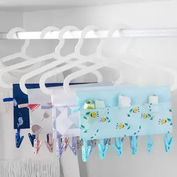 Portable Socks Dry Cloth Travel Portable Folding Cloth Hanging Bag Hanger Clips Cintre Portable