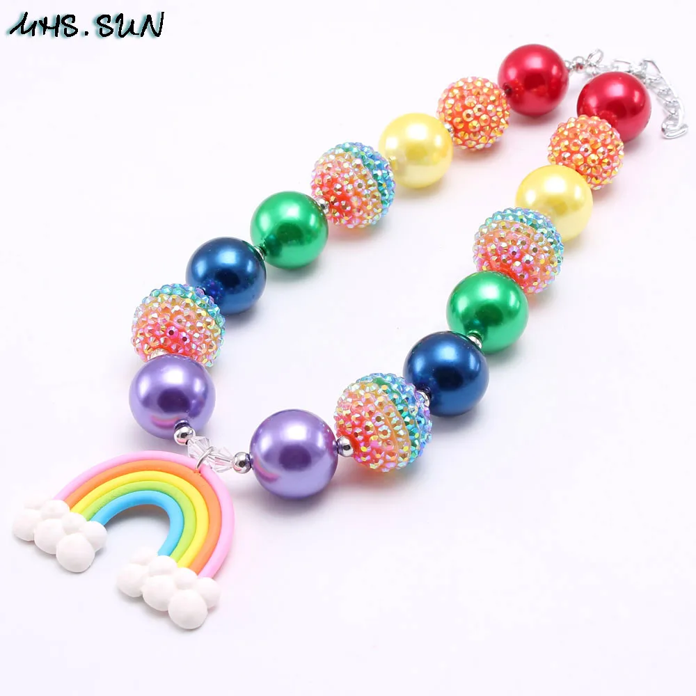 rainbow bead necklace
