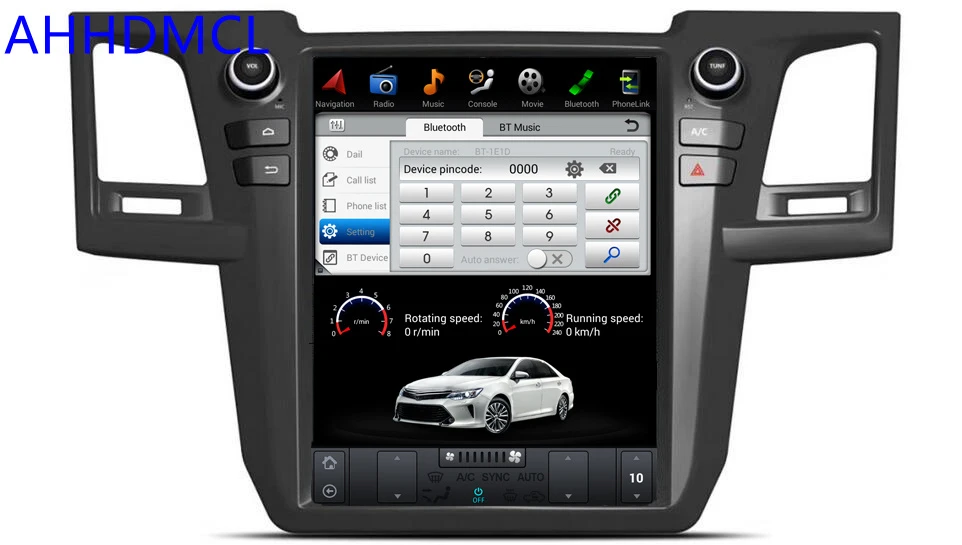 Top Car PC PAD Tesla Style Multimedia Player Android 7.1 GPS For Fortuner Revo Auto A/C Edition 2004 2005 2006 2007 2008 2009~ 2015 5
