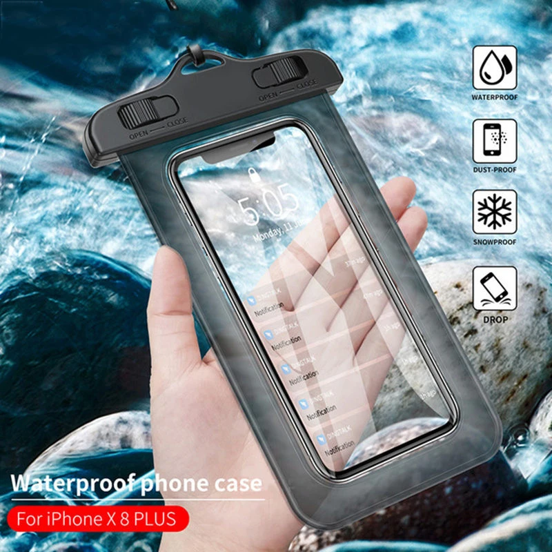 

Universal Cover Waterproof Phone Case For iPhone XS MAX 8 7 6 6S Coque Pouch Bag Case For Samsung Galaxy S8 Swim Waterproof Case