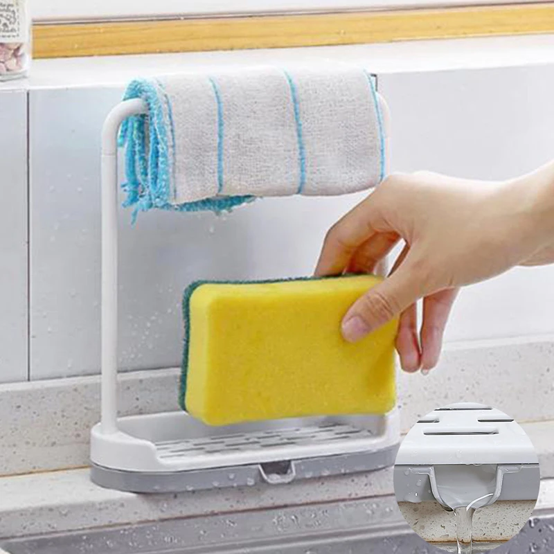 

New Hanging Bathroom Kitchen Utensil Box Hot Rag Storage rack Kitchen counter storage rack Dish Drying Shelf Stand