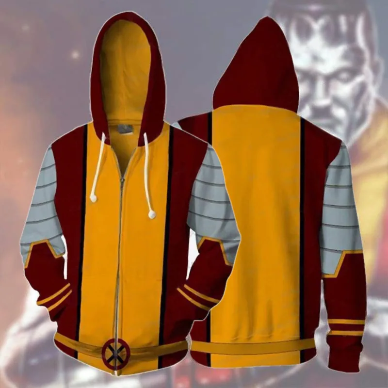 

X-Men Dark Phoenix Marvel Girl Cosplay Costume X-Men Colossus Hoodies jacket Cosplay 3D Printing zipper Hoodies Sweatshirts