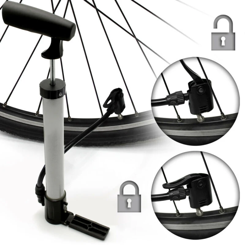 high quality 33CM Mountain Bike Bicycle Portable High Pressure Aluminum Alloy Mini Pump accessory tool lightweight road bikes