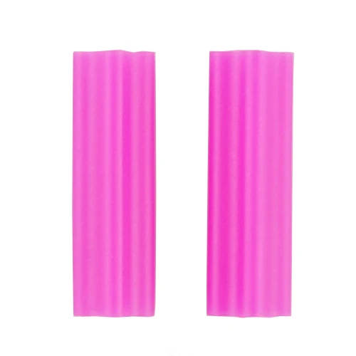 2 шт Пластиковые кусачки для ногтей с розовым белым защитным рукавом для кутикулы, ножницы для маникюра, педикюра, инструменты для удаления омертвевшей кожи, пинцет, колпачок - Цвет: Rose red